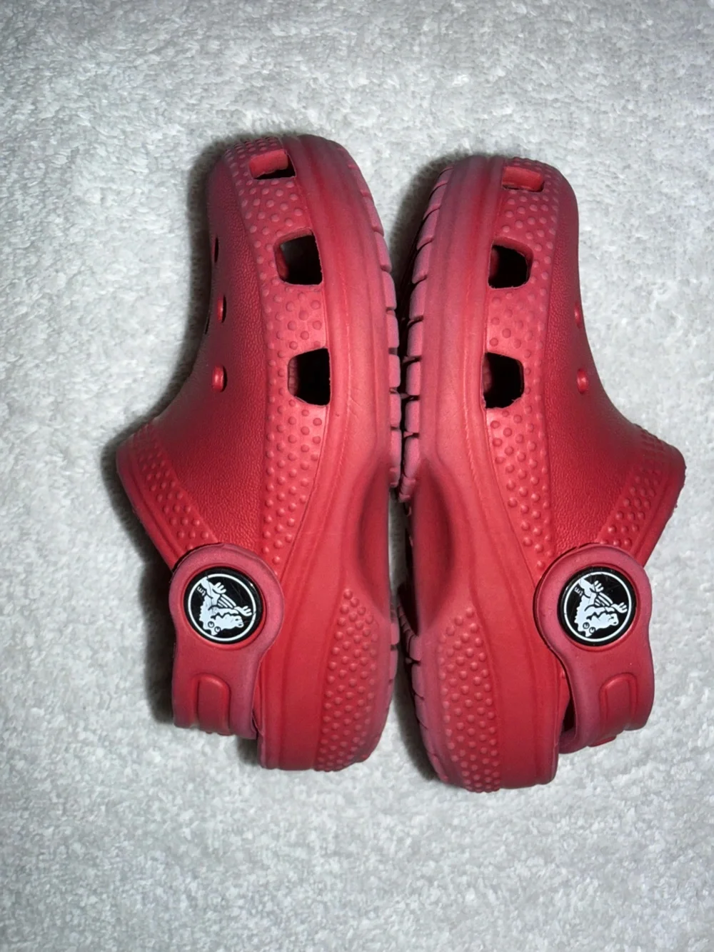 CROCS Classic Kids Red Clog with Heel Strap Boys Size 5